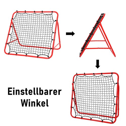Fußball Rebounder Rückprallwand Kickback Tragbares einstellbar Tor Trainingsnetz - Bild 4 von 9