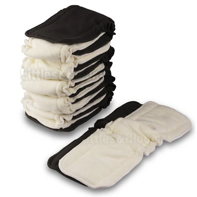 LITTLES&BLOOMZ Reusable Washable Inserts Boosters Liners For Real Pocket Cloth Nappy