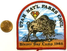 MERGED UTAH NATIONAL PARKS OA 508 520 535 BSA 1985 75TH ANN BLAZER CAMP PATCH