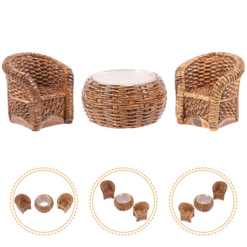 Bamboo Furniture Ornaments Baby Miniature Dollhouse and Accessories