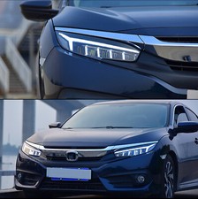 LED Headlights For Honda Civic 2016-2021 10th Gen Sequential Front Lamp Assembly