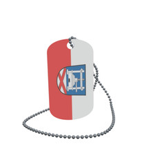 Dog Tag Flag Retzstadt Dog Tag Aluminium 30 x 50mm