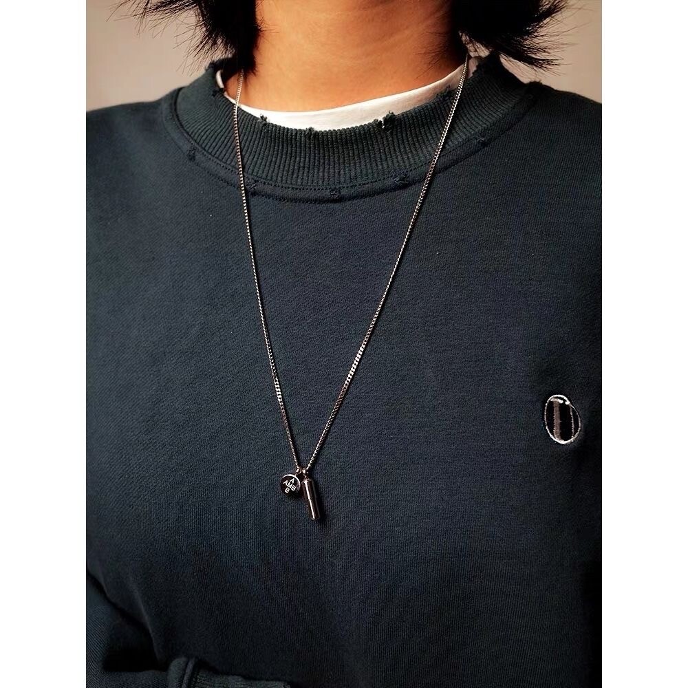 AMBUSH Silver Gold Color Small Scratch Metal Pill Charm AMBUSH Silver Gold Color Small Scratch Metal Pill Charm