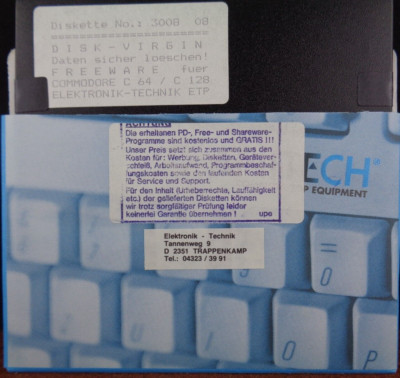 COMMODORE 64/128 -- DISK - VIRGIN / SECURELY ERASE DATA