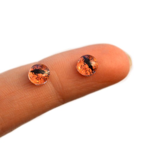 6mm Little Alpha Dragon Fiery Glass Eyes Cabochons For Jewelry Sculpture Dolls Ebay