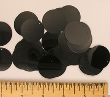 Sequins Glossy Black 30mm Paillettes/Flat 50 or 250 25 Discount pieces Loose