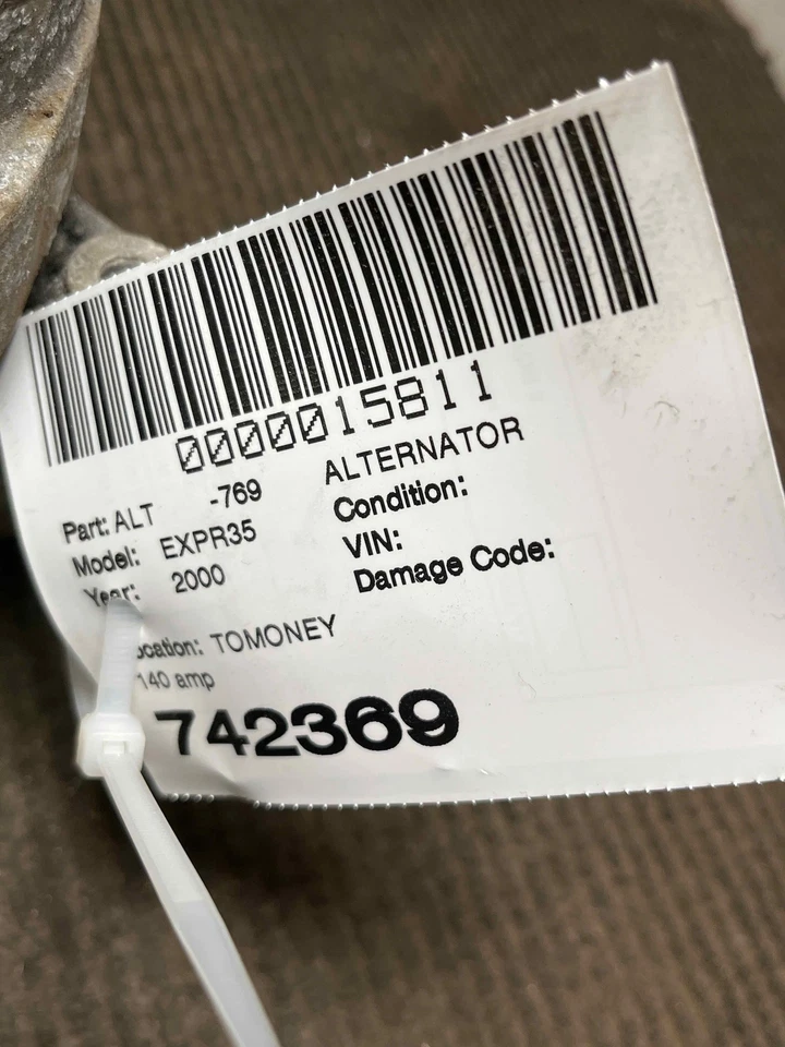 Fits 1998-2000 Chevrolet Express 3500 Alternator OEM:19244765 Foto 4 de 4