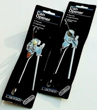 Set Of 2 Aronson Crank Twist Can Opener Bottle Multi Use Chrome 