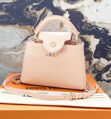 Louis Vuitton Capucines BB Metallic Taurillon Seashell Chain