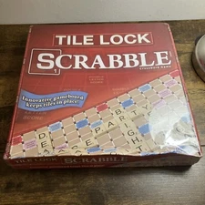 SCRABBLE Tile Lock Rotating Crossword Game - Family Game Night Kids New Sealed!