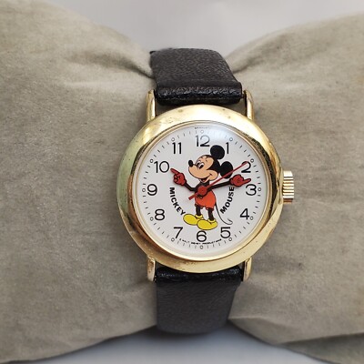 RARE VINTAGE BRADLEY TIME DIVISION DISNEY MICKEY MOUSE HANDWIND