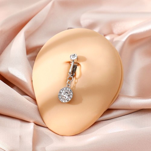 Clip ombelico su ombelico finto corpo piercing anelli finto piercing pancia - Foto 1 di 13