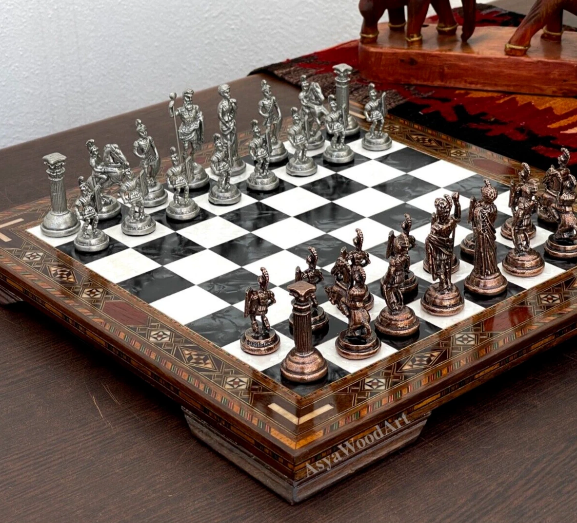 British Royal Army Chess Set Luxury Chessboard Luxury Chess 