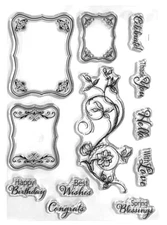 Elizabeth Craft Designs Clear Stamps Garden Party Elements