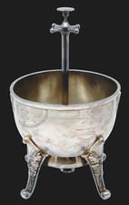 RARE Antique REED & BARTON Silver Plate Aesthetic Waste Bowl with Table Bell