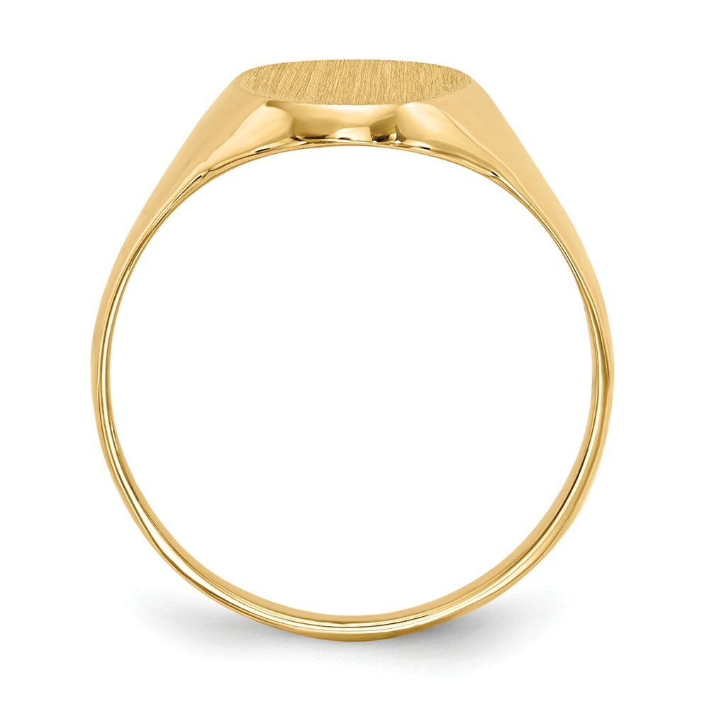 Real 14kt Yellow Gold 14.0x8.5mm Closed Back Signet Ring S:6 | eBay