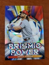 2021 Topps Chrome Prismic Power Bryce Harper #PP-4 Phillies Baseball Card