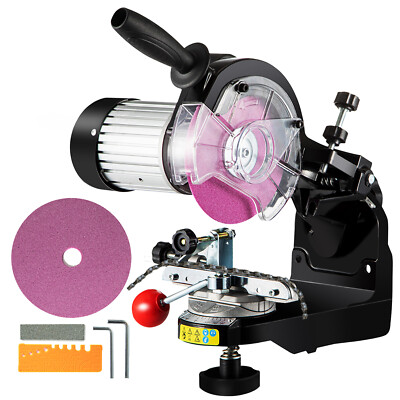 VEVOR 230W Chainsaw Sharpener Grinder w/ Wheels 1/8 &3/16  Sharpener 110V