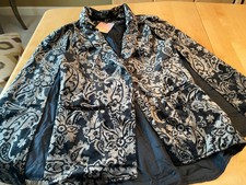 Nwt Missguided Silver Black Velvet Vest Attached Cape Womens Sz 10