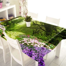 Varicolored Daisy3D Tablecloth Table cover Cloth Rectangle Wedding Party Banquet