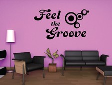 WALL STICKERS ADESIVI MURALI Feel the Groove Hippie design style home cool decor