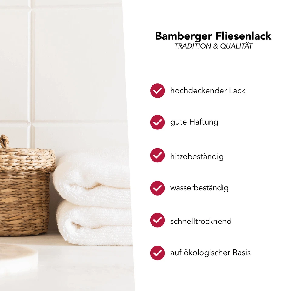 Fliesenlack Matt Fliesenfarbe Lack Farbe Bad Küche Fliesen Weiß Grau & Farben - Bild 2 von 4