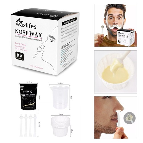 Nose Ear Hair Removal Wax Kit Painless Easy Mens Nasal Waxing Strip Remover - Picture 15 of 17