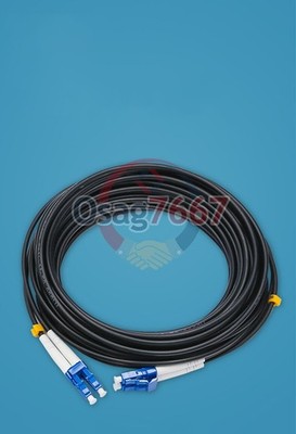 Duplex Fiber Optic Patch Cord Black Armored Fiber Cable LC-LC UPC SM 9/125 80M #