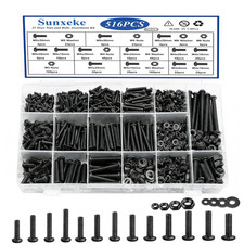 516Pcs Nuts and Bolts Assortment Kit, 21 Sizes M3 M4 M5 M6 Assorted Phillips P