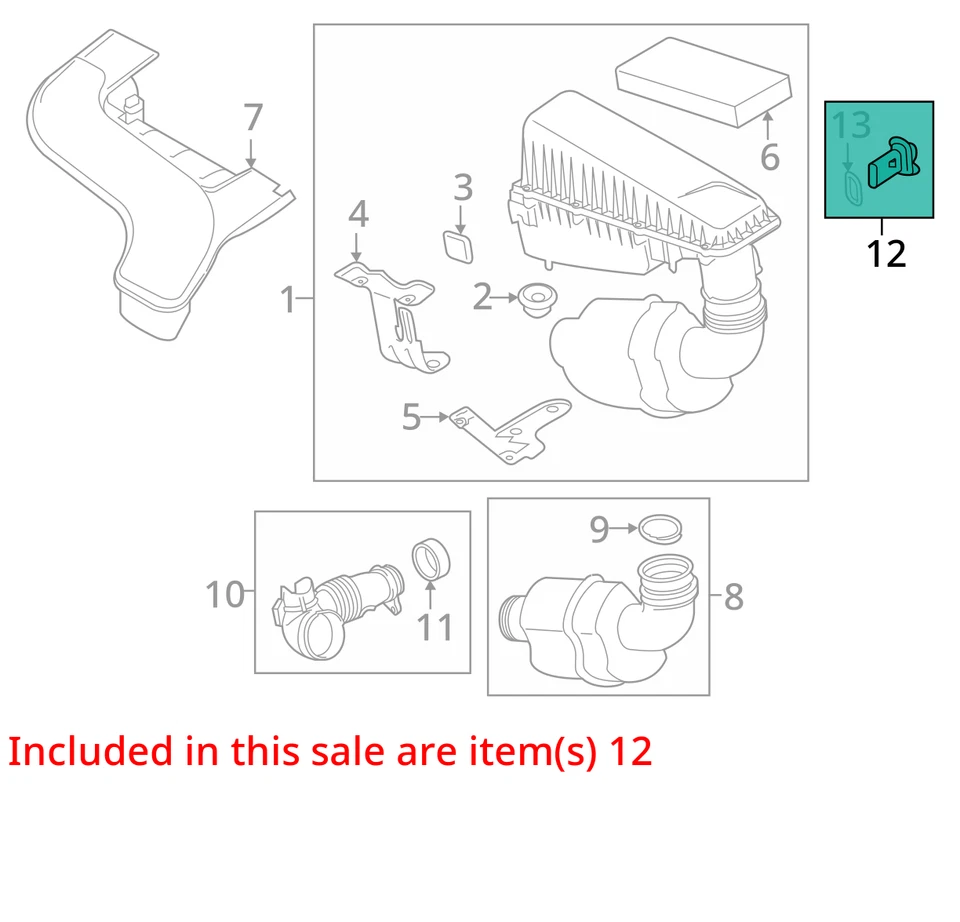 BMW 320i 2018 medidor de flujo de aire másico sensor MAF OEM 93 k millas - LKQ364959077 Foto 4 de 4