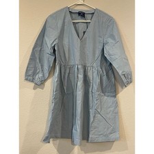 NWT United By Blue Impact Collection Womens Blue Tiered Long Sleeve Mini Dress