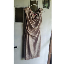 Vince Camuto ●●● Rose gold Draped Wrap Dress Knee Length size 10