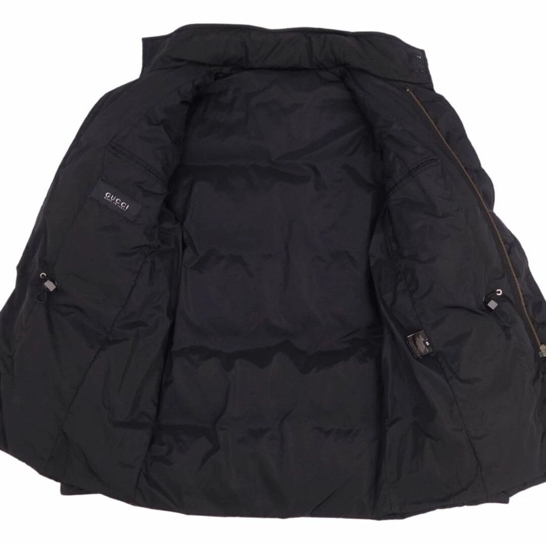 Gucci giacca piumino zip logo bottoni capospalla uomo S nero usato0