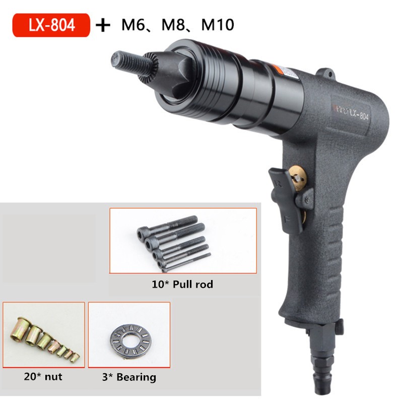 M6/M8/M10 LX-804 Pneumatic Riveters Pneumatic Pull Setter Air Rivets Nut Gun Y