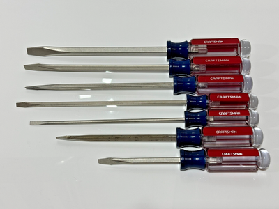 #ad 🇺🇸 NEW Craftsman Tools SEARS USA WF 7pc Flat Slotted Tip Screwdriver Set NOS $74.99