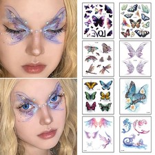 Fresh Style Glitter Butterfly Temporary Tattoo Sticker Water-Resistant Body Art