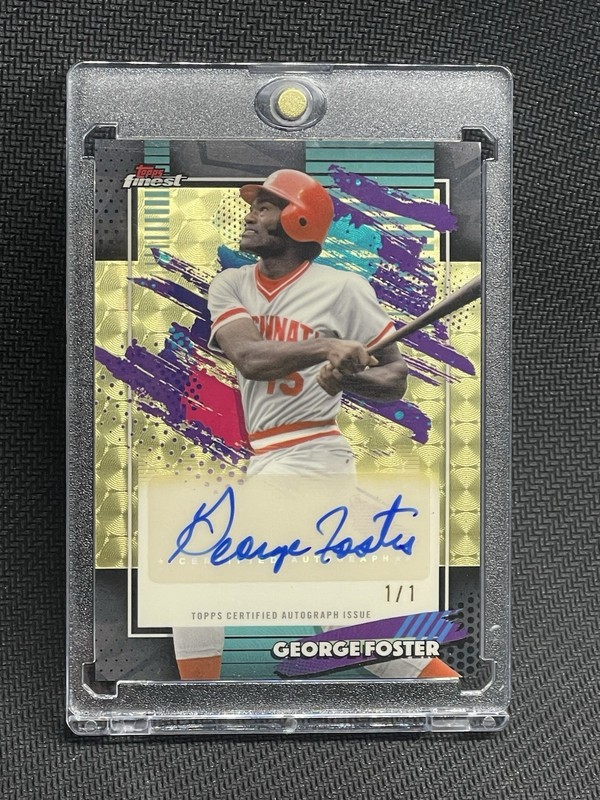 2026 Topps Finest George Foster Auto 1/1 Superfractor Cincinnati Reds FMA-GF SSP