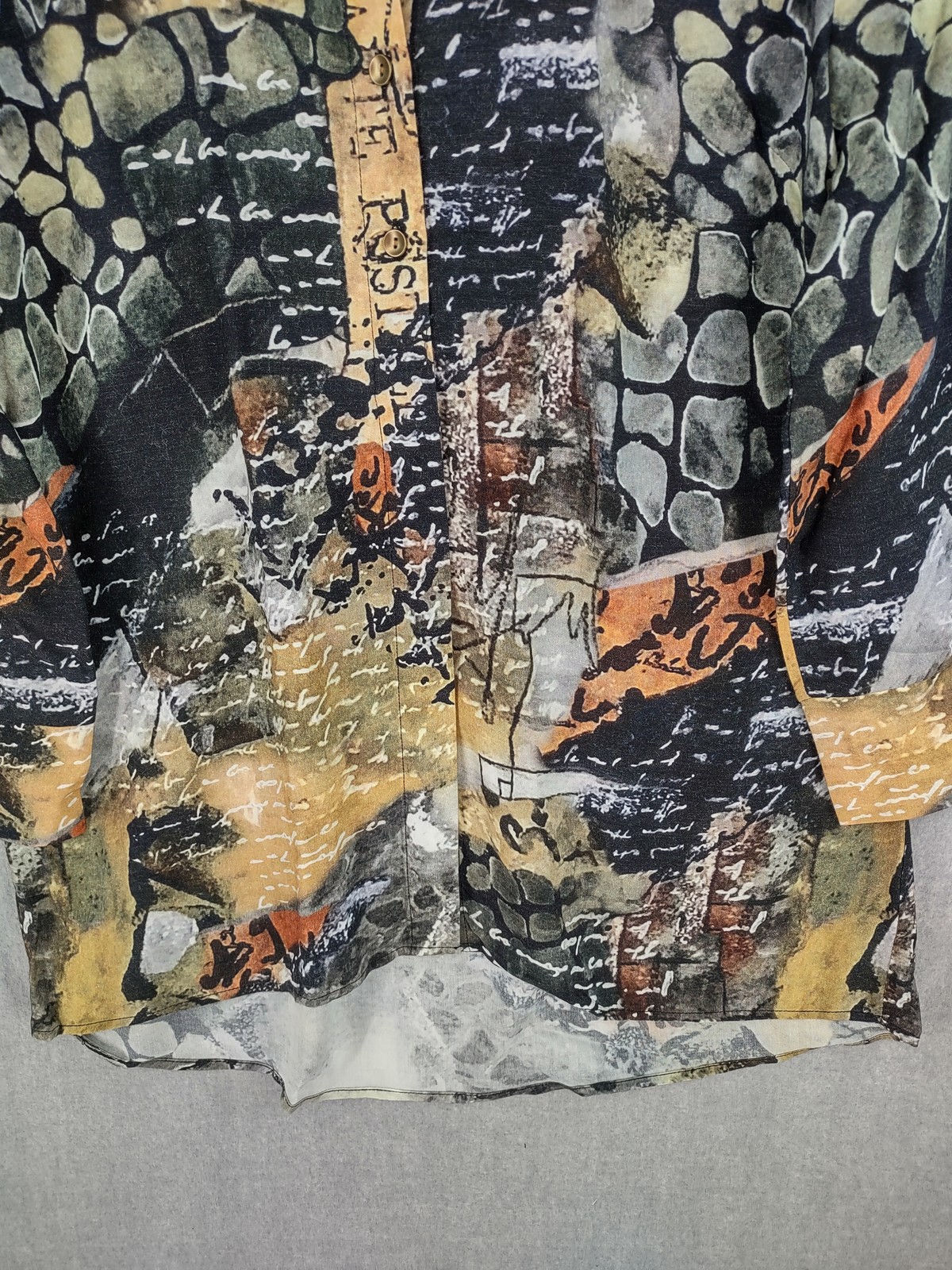 Dolcezza Top Small Multicolor Artsy Lagenlook But… - image 4