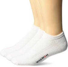Wigwam Super 60 Low-Cut 3-Pack S1042 Sock, White - Medium Medium,