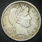 Wiped F 1909 D 25C Barber Quarter