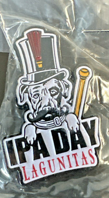 Lagunitas IPA beer, IPA Day lapel pin, Mint In Package 