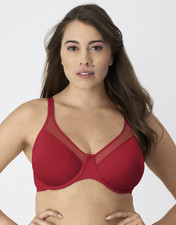 Bali Women One Smooth U Ultra Light Shaping Underwire Bra Scarlet Berry Size 40D