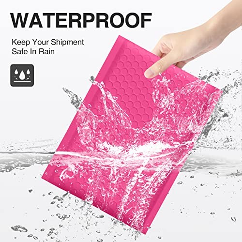Bubble Mailers 10.5x16 Inch 25 Pack Poly Padded 10.5x16" 25PC Hot Pink - Afbeelding 2 van 8