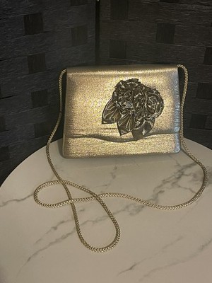 RARE Sasha Vintage Handbag Gold 3d floral New with tags OOAK prom homecoming 