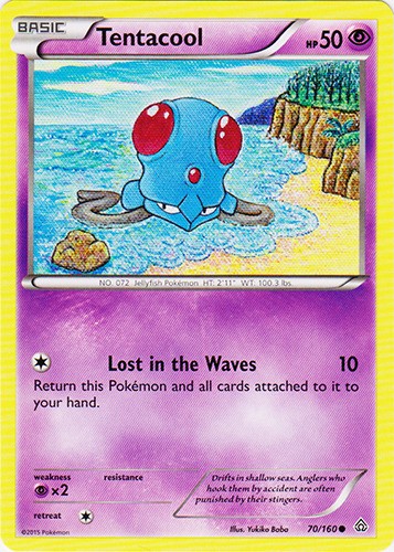 Tentacool - 70/160 - Common - Lightly Played