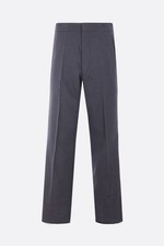PRADA Mohair Blue Silk Straight Leg Trousers New & Authentic
