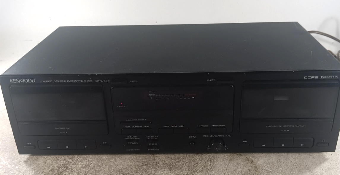 Kenwood KX-W893 Stereo Double Cassette Deck Dual Tape Recorder