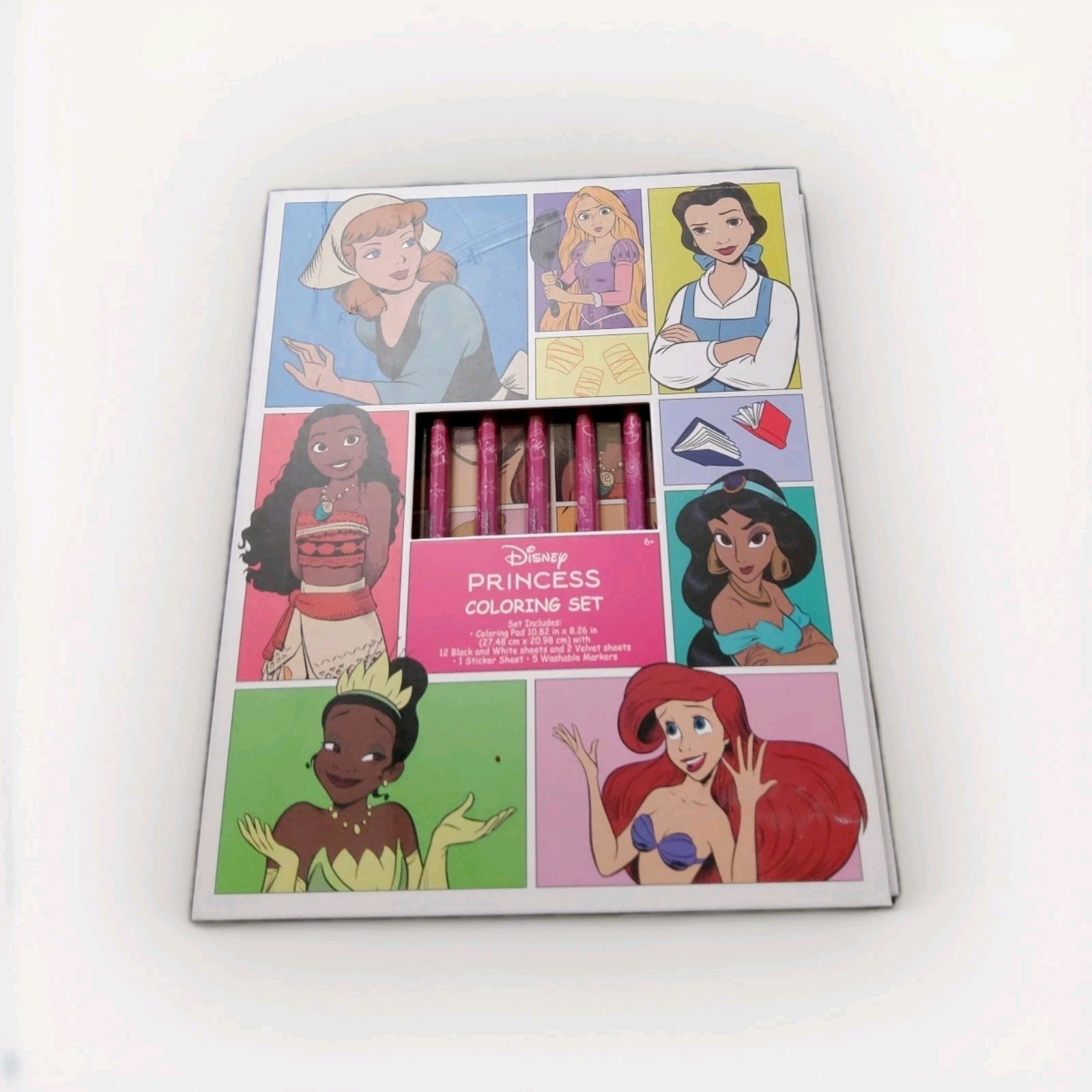 Disney Princess Coloring Set Incudes 5 Washable Markers Plus...