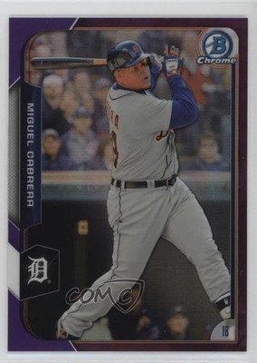 2015 Bowman Chrome Purple Refractor 19/250 Miguel Cabrera #1 0nr3