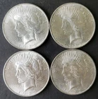 Lot of Four 1923 $1 Peace Silver Dollars